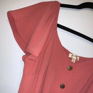 Monteau Salmon Pink Jumpsuit